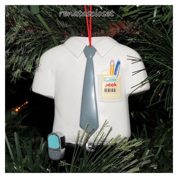 Holiday Aisle Geek Shirt Christmas Tree Ornament NWT - Picture 6 of 7